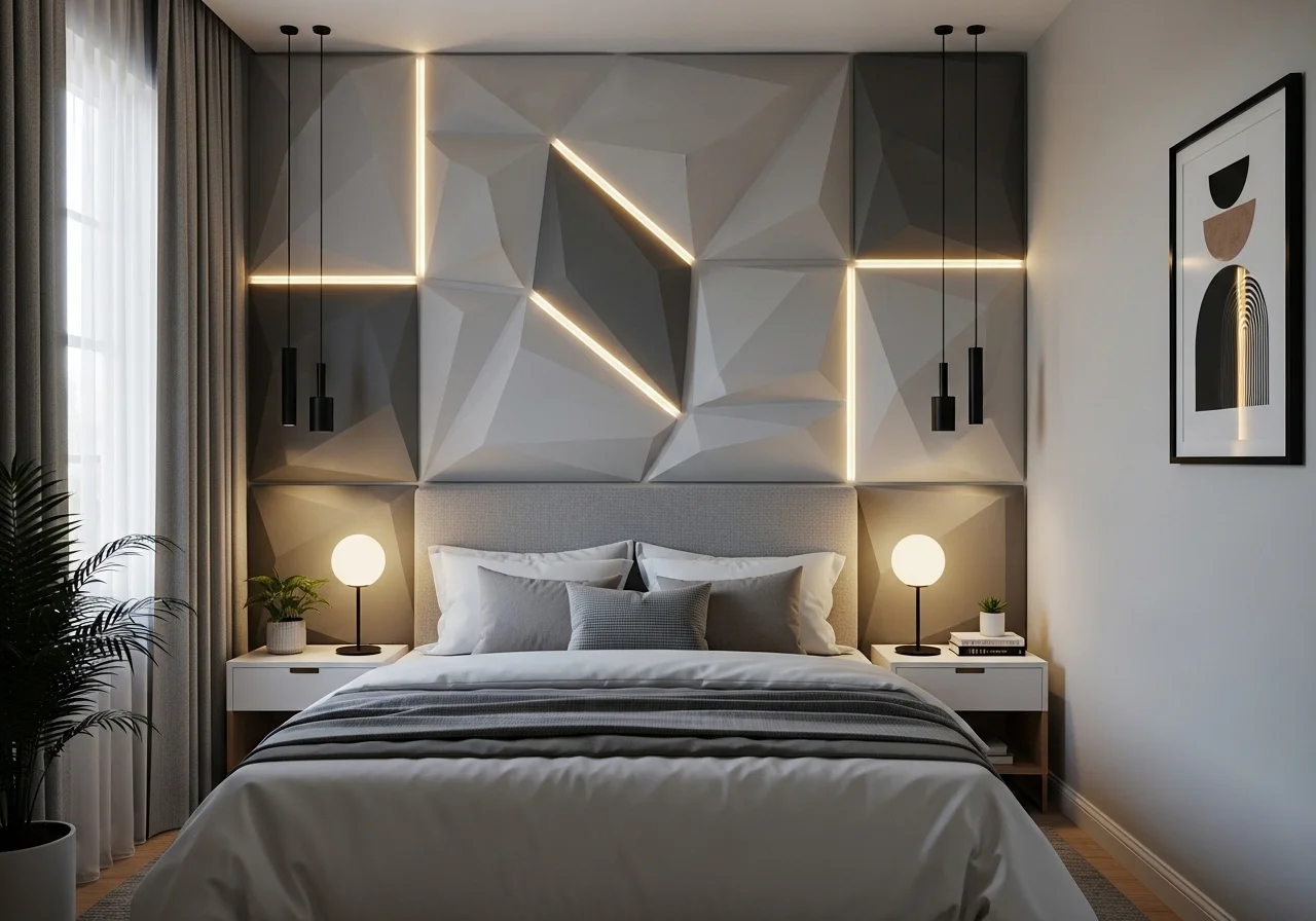 Modern bedroom design ideas with cozy stylish decor, elegant furniture, soft lighting, and functional layout for a beautiful relaxing space.